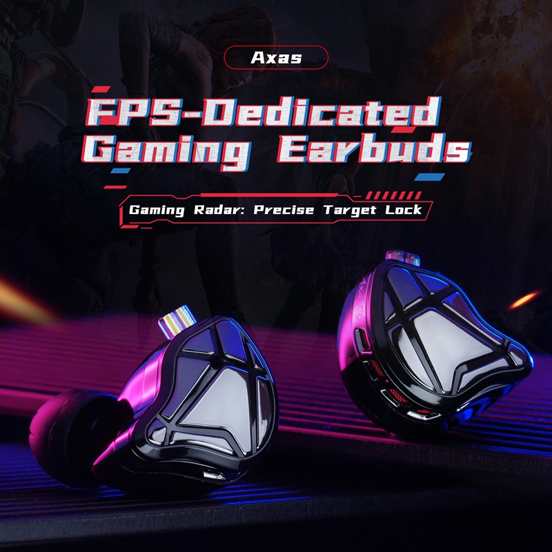Pc Gaming Earbuds - KZ Axas FPS-Dedicated In Ear Gaming