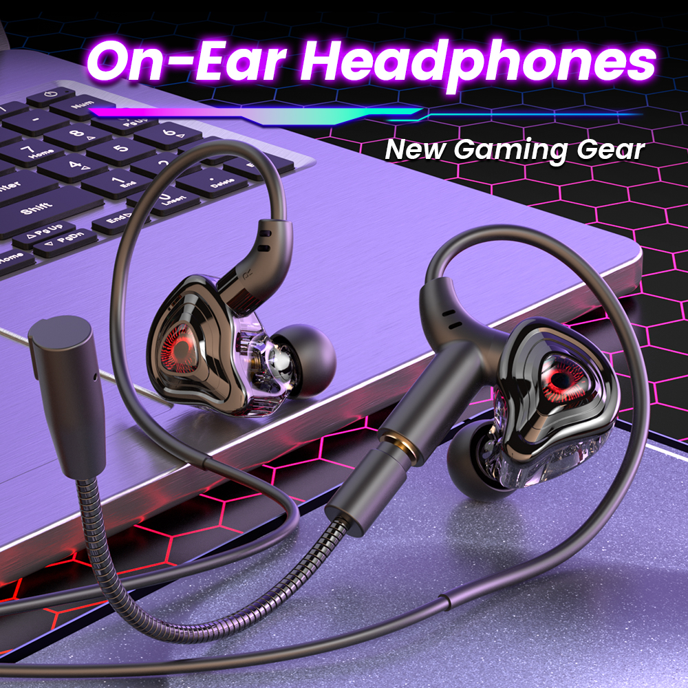 Pc Gaming Earbuds - Game wired headphones Type C&3.5mm In-ear
