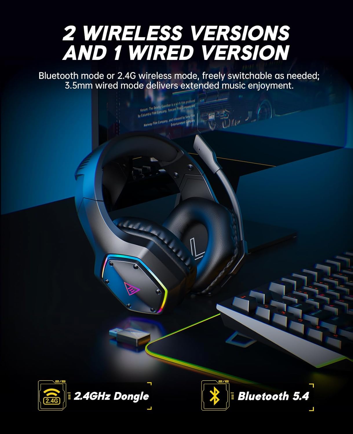 2.4GHz Wireless Gaming Headset - مراجعة Pc Gaming Gaming وسعره