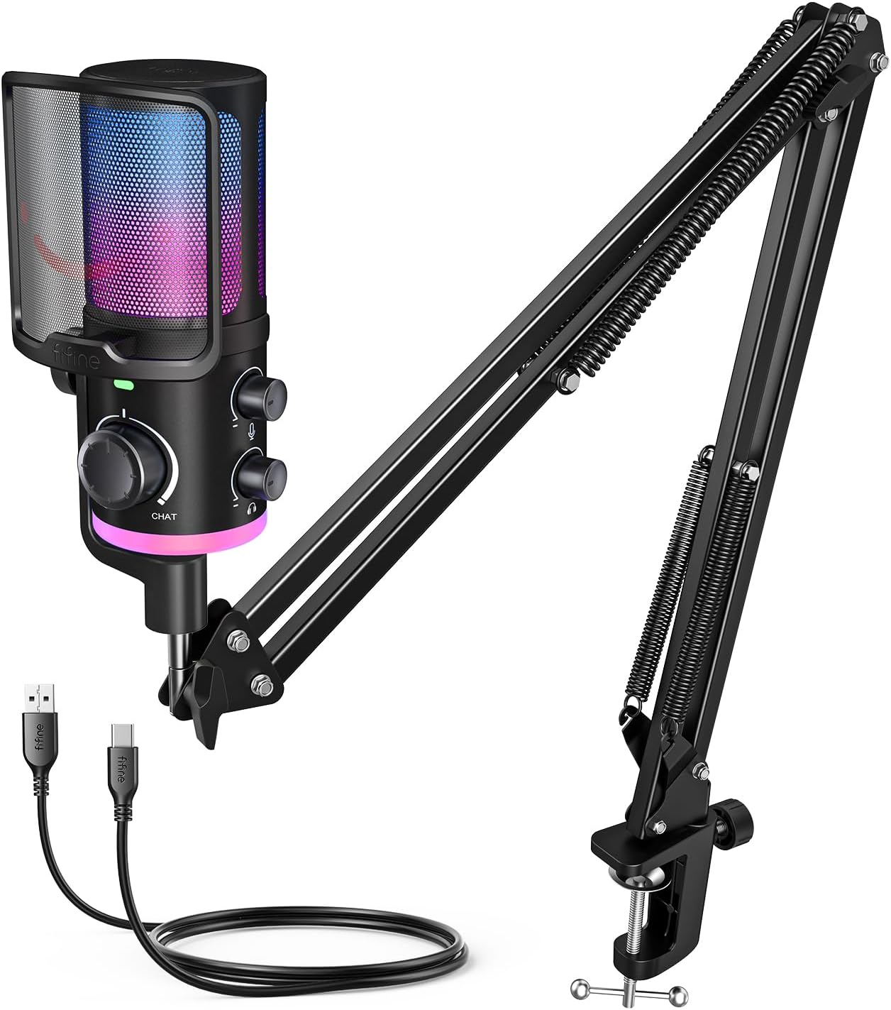 USB Streaming Mic Kit with RGB - مراجعة Pc Gaming Youtubers وسعره