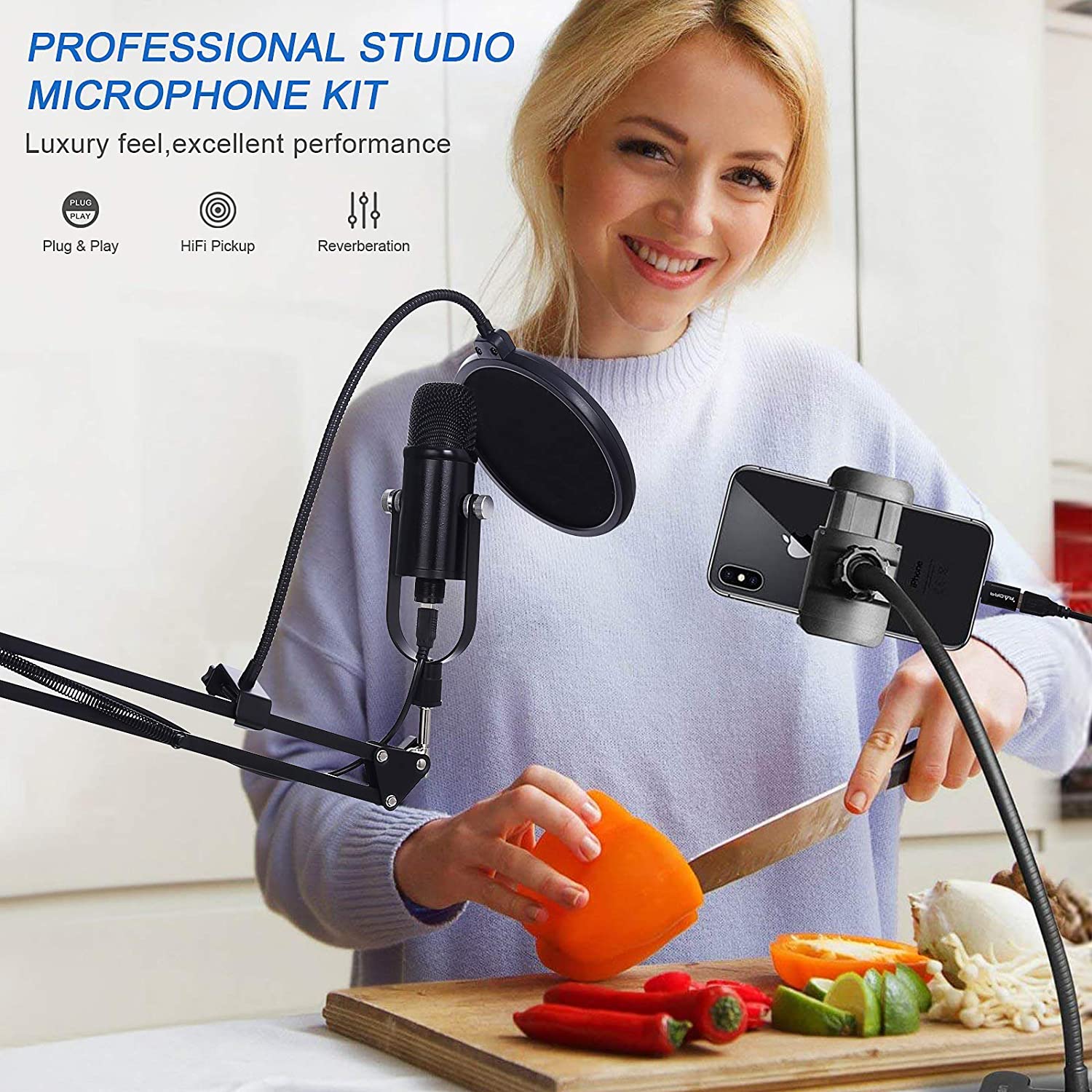 BM86 USB Condenser Microphone  - مراجعة Pc Gaming Youtubers وسعره