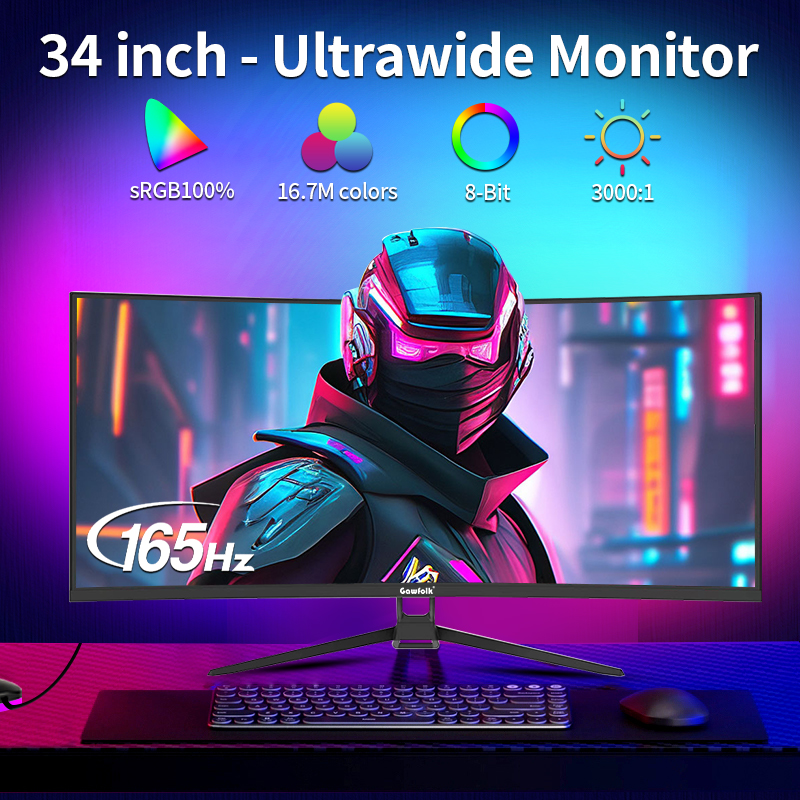 Gawfolk 34 Inch Ultrawide Curv - مراجعة Pc Gaming Ultrawide Monitor وسعره