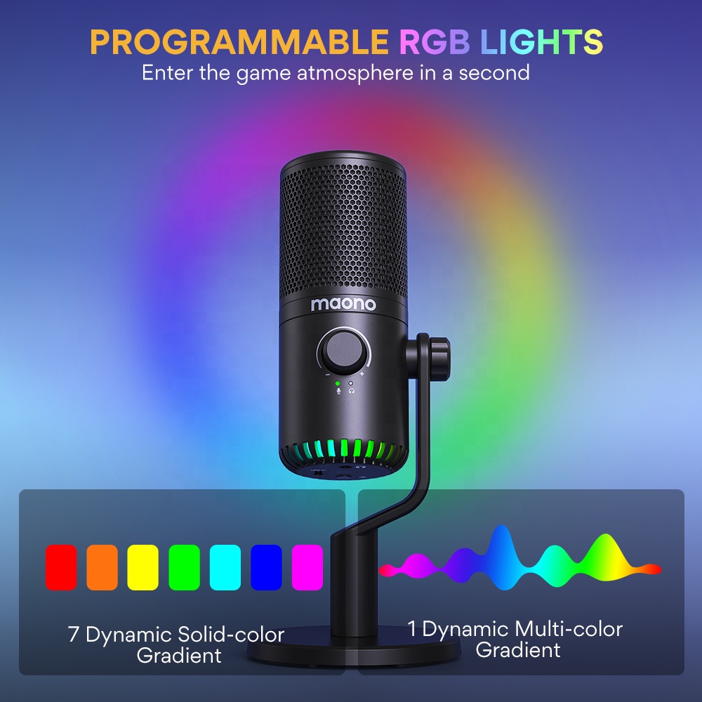 MAONO PC Programmable RGB Gami - مراجعة Pc Gaming Youtubers وسعره