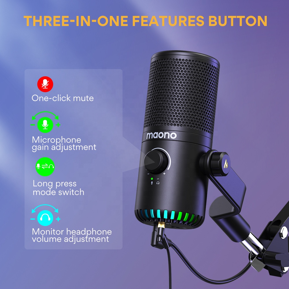MAONO PC Programmable RGB Gami - مراجعة Pc Gaming Youtubers وسعره