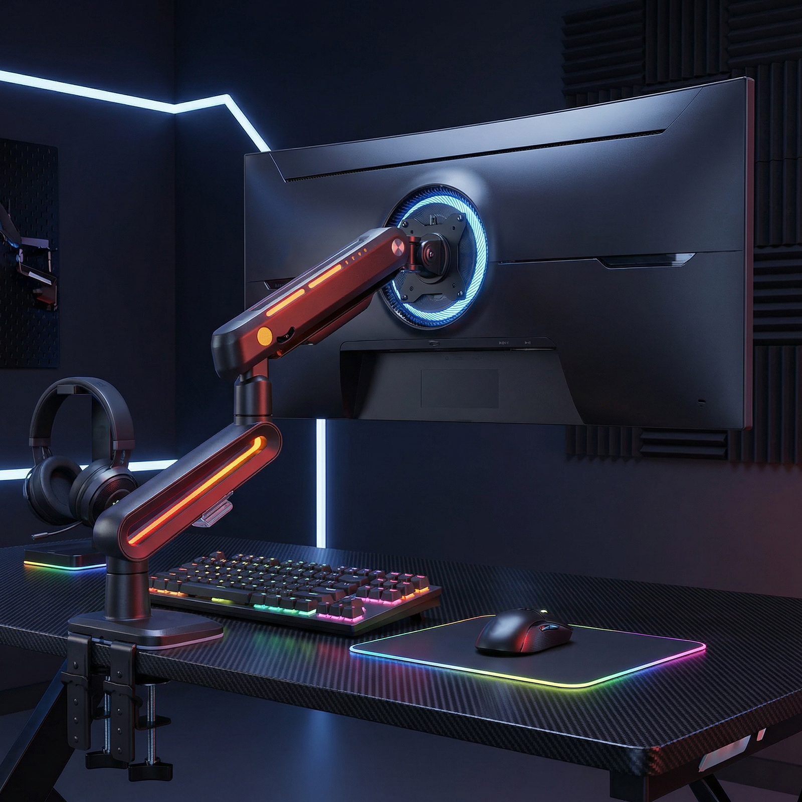Gaming Monitor Mechanical Arm  - مراجعة Pc Gaming Ultrawide Monitor وسعره