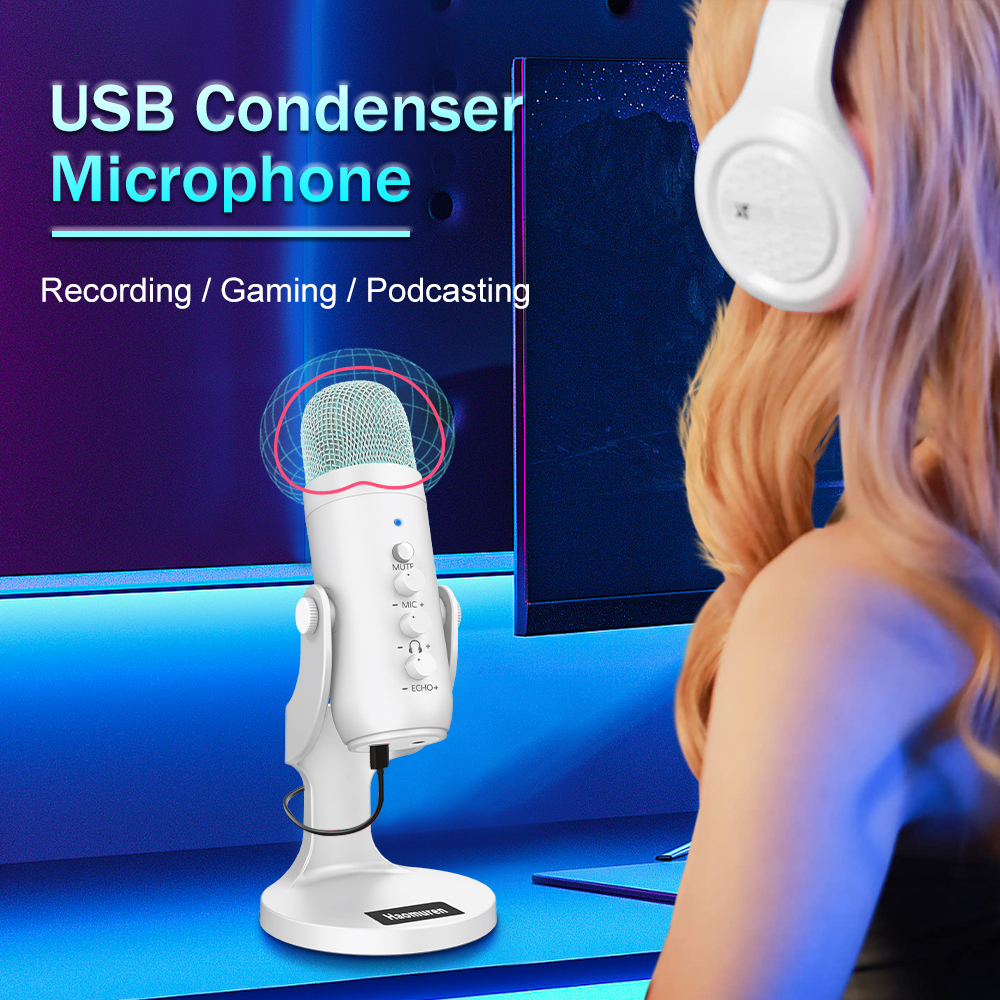 Professional White USB Condens - مراجعة Pc Gaming Youtubers وسعره