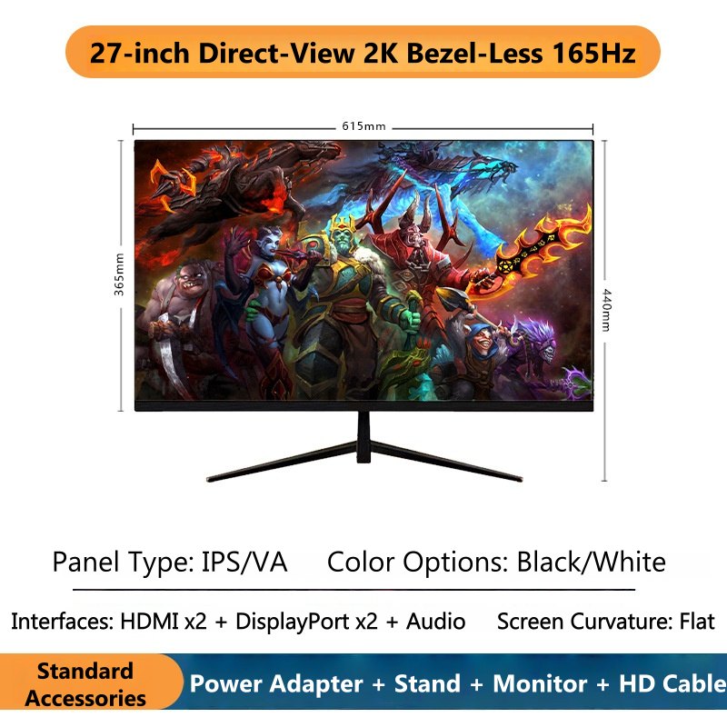 27 Inch 2K Curved Gaming Monit - مراجعة Pc Gaming Ultrawide Monitor وسعره