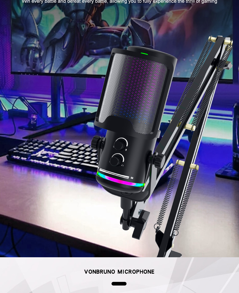 USB Gaming Microphone Kit for  - مراجعة Pc Gaming Youtubers وسعره