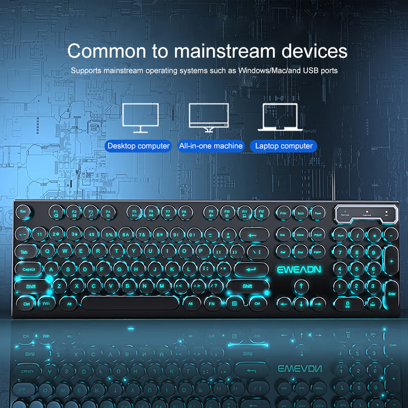 EWEADN Typewriter Gaming Keybo - مراجعة Pc Gaming Handheld وسعره