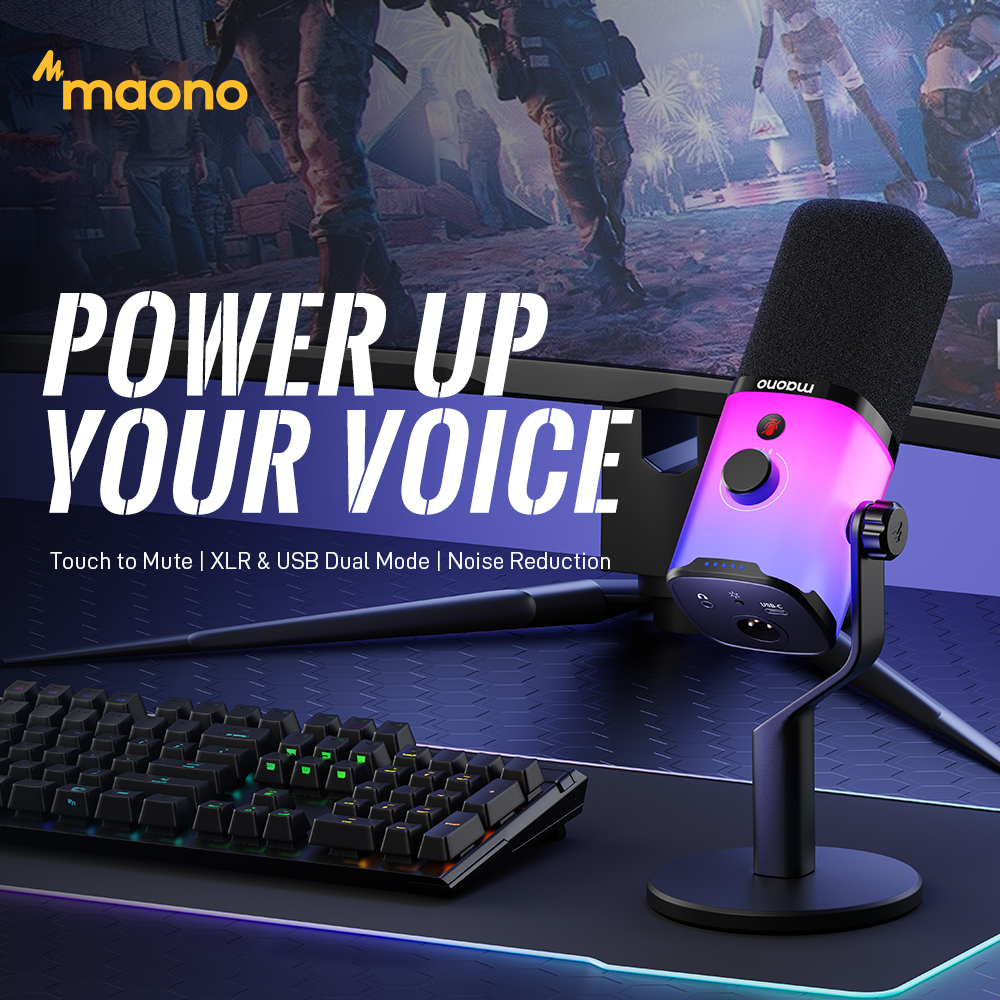 MAONO USB/XLR Gaming Microphon - مراجعة Pc Gaming Earphones وسعره