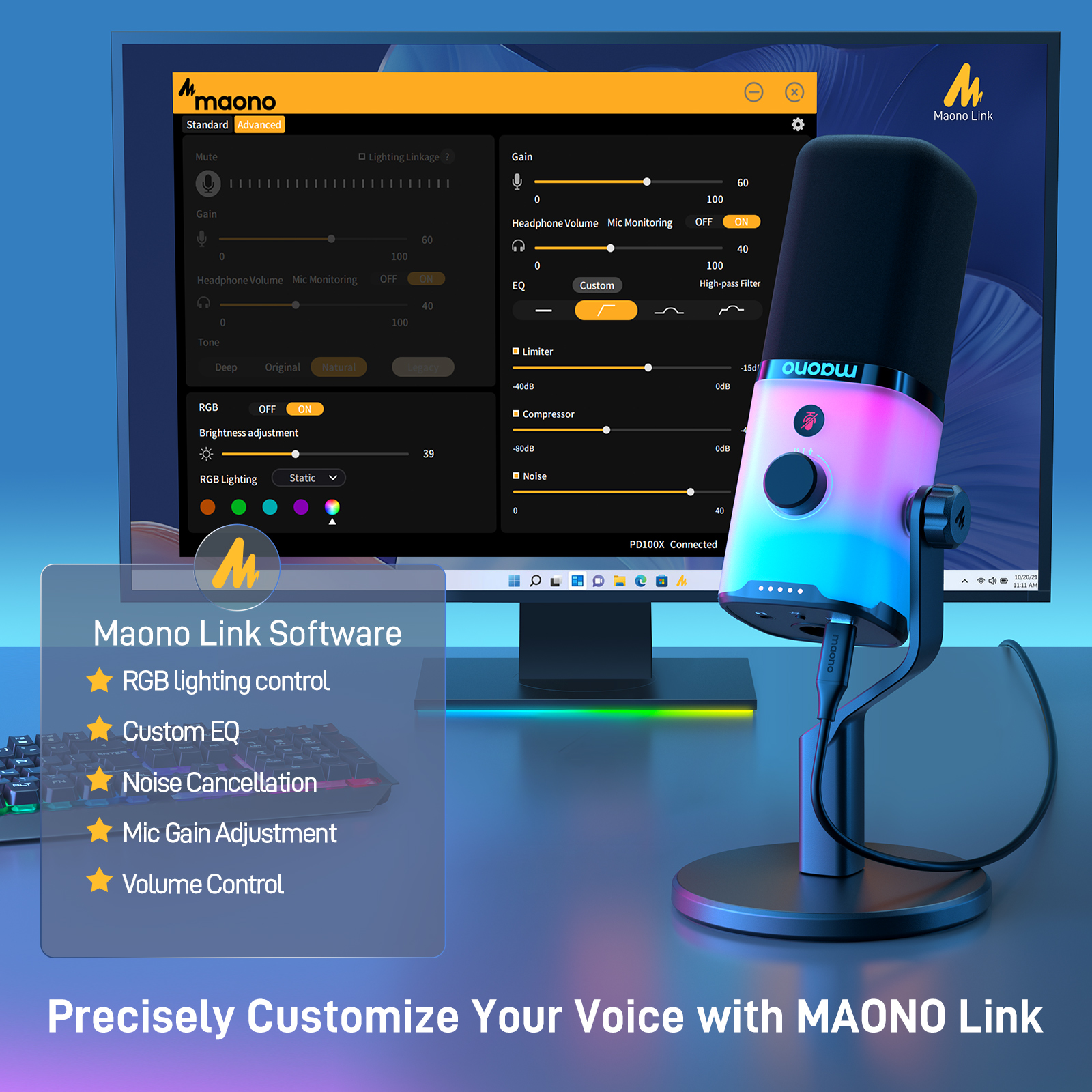 MAONO USB/XLR Gaming Microphon - مراجعة Pc Gaming Earphones وسعره