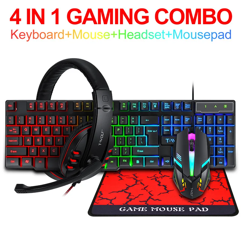 T-WOLF Game Four Piece TF800 I - مراجعة Pc Gaming Earphones وسعره