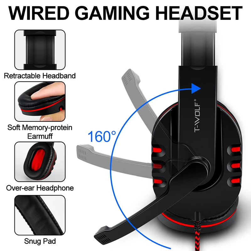 T-WOLF Game Four Piece TF800 I - مراجعة Pc Gaming Earphones وسعره