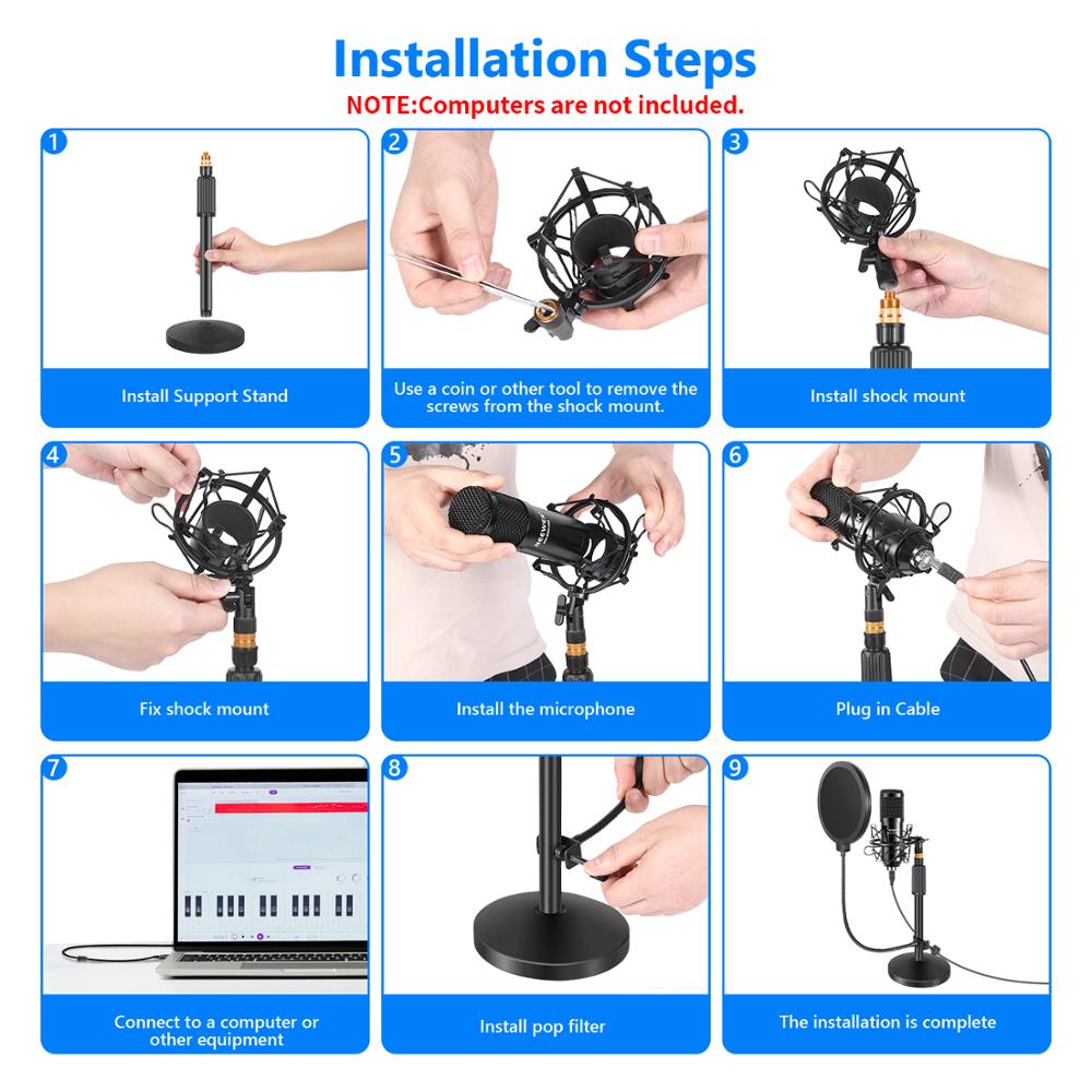 Neewer USB Microphone Kit-Plug - مراجعة Pc Gaming Youtubers وسعره