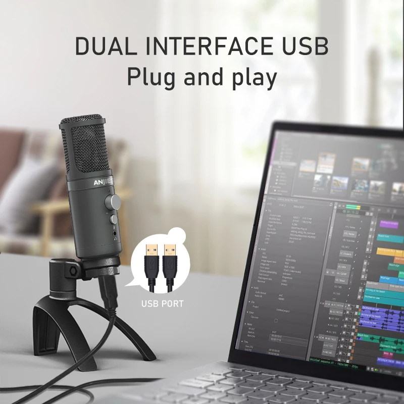 USB Condenser Microphone Profe - مراجعة Pc Gaming Youtubers وسعره