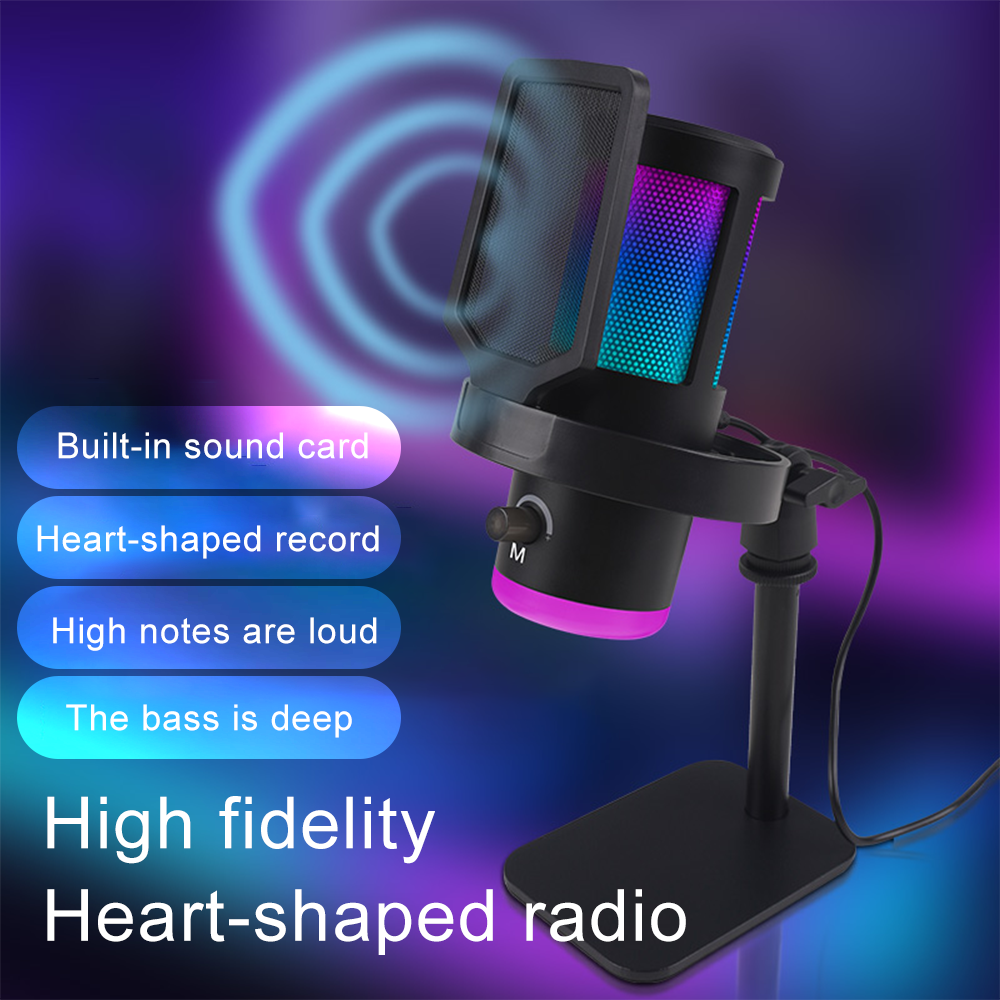 Haomuren RGB USB Condenser Mic - مراجعة Pc Gaming Youtubers وسعره