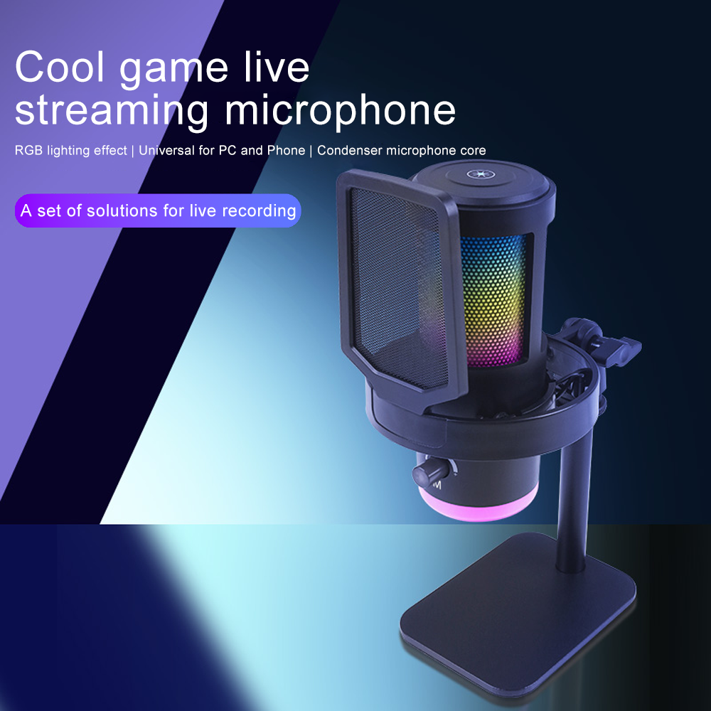 Haomuren RGB USB Condenser Mic - مراجعة Pc Gaming Youtubers وسعره