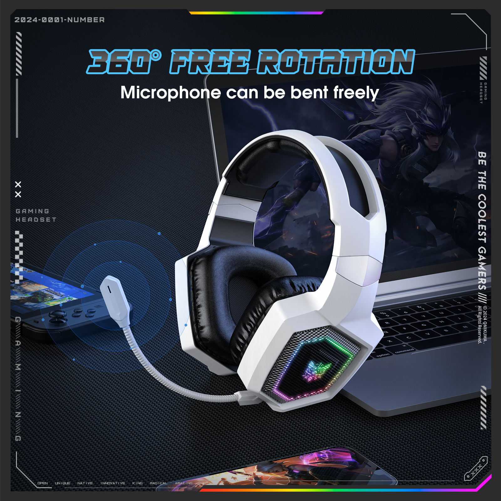 ONIKUMA 2.4GHz Wireless Gaming - مراجعة Pc Gaming Earphones وسعره