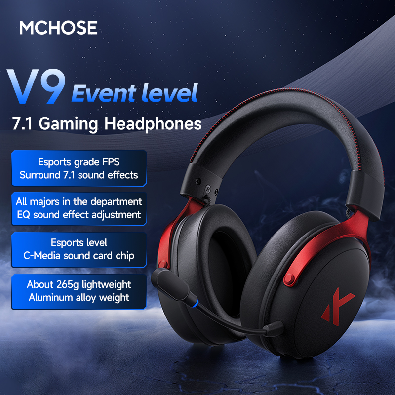 MCHOSE V9 Pro Headset with Mic - مراجعة Pc Gaming Earphones وسعره