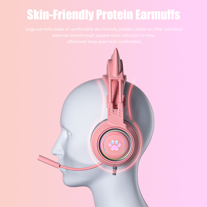 Cute Cat Ear Gaming Headphones - مراجعة Pc Gaming Earbuds وسعره