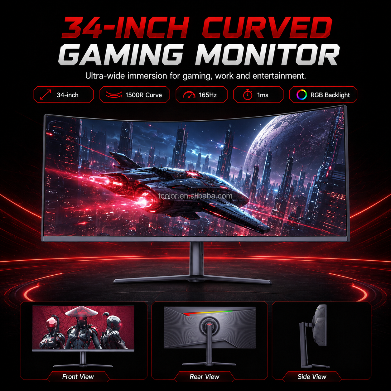 Gaming Monitor 34 Inch 4K Curv - مراجعة Pc Gaming Ultrawide Monitor وسعره