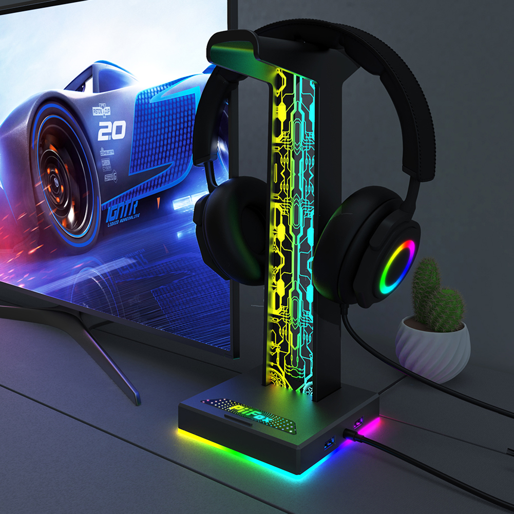 RGB Gaming Headphone Stand Dua - مراجعة Pc Gaming Used وسعره