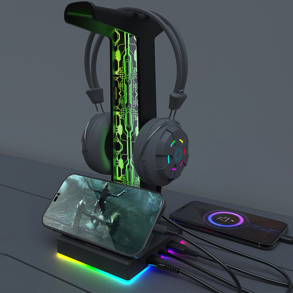 RGB Gaming Headphone Stand Dua - مراجعة Pc Gaming Used وسعره