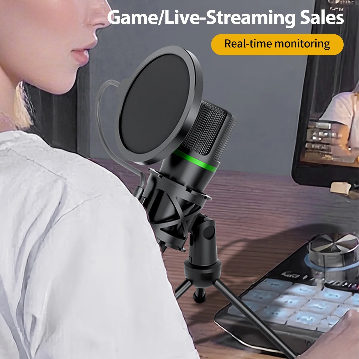 Professional Condenser Microph - مراجعة Pc Gaming Youtubers وسعره
